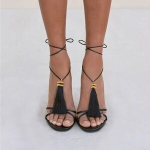 Brand NEW with Duster Bag Cult Gaia Strappy Sandals with Tassels- size 39